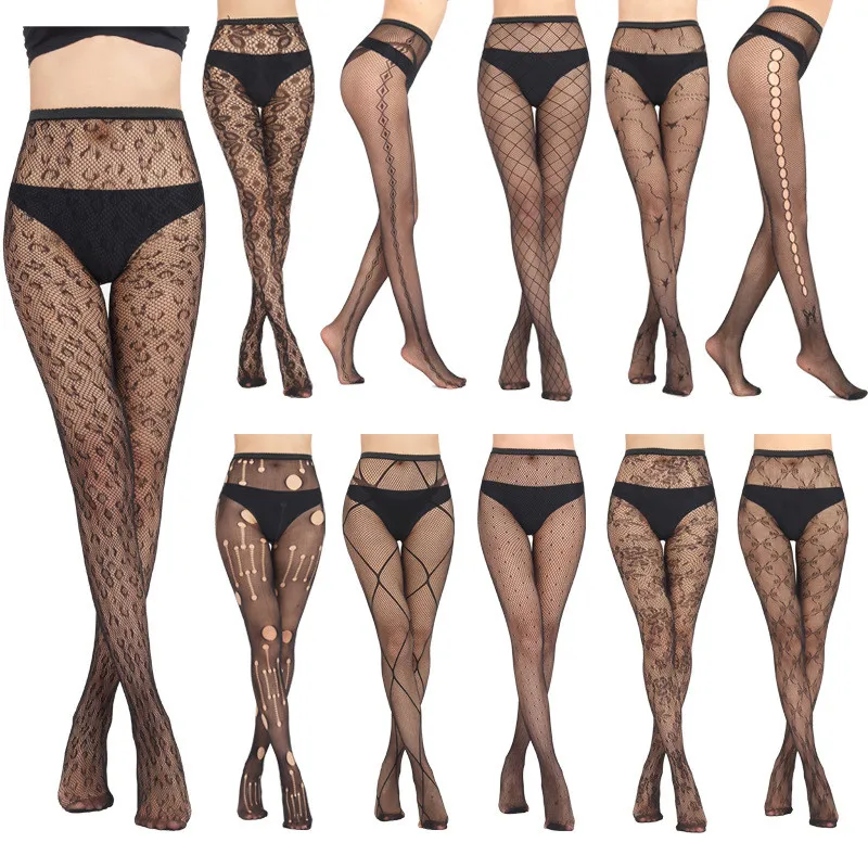 

1PCS Top Women's Sexy Stockings Jacquard Net Pants Variety Of Sexy Hollow Temptation Fishnet Stockings Bottoming Sexy Pantyhose