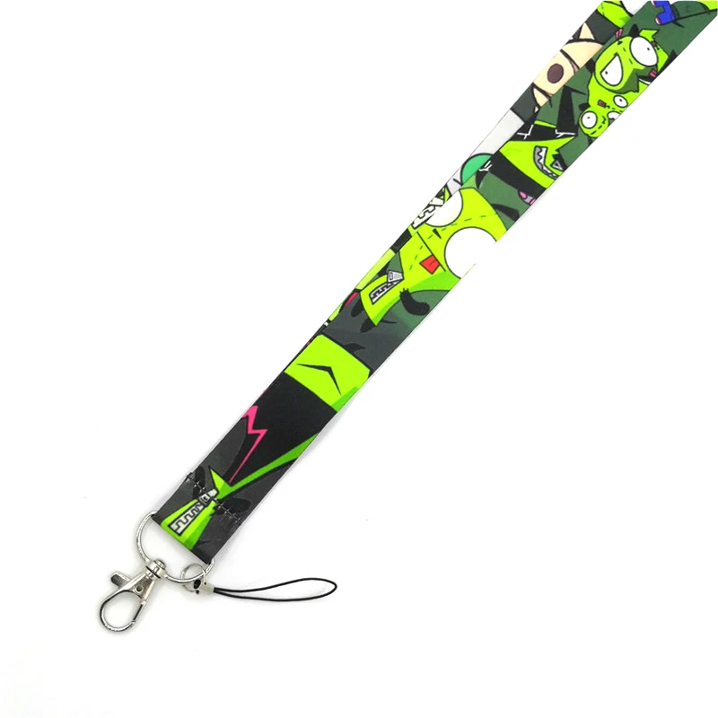 Захватчик Зим мультфильм Забавный винтажный шейный ремень Lanyards ID значок держатель для карт брелок мобильный телефон ремень подарок