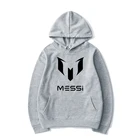 Новые толстовки с Месси, однотонный свитшот с капюшоном и принтом, Повседневная модная Толстовка для мужчин и женщин, пуловер в стиле Харадзюку, хип-хоп, топы унисекс, пальто