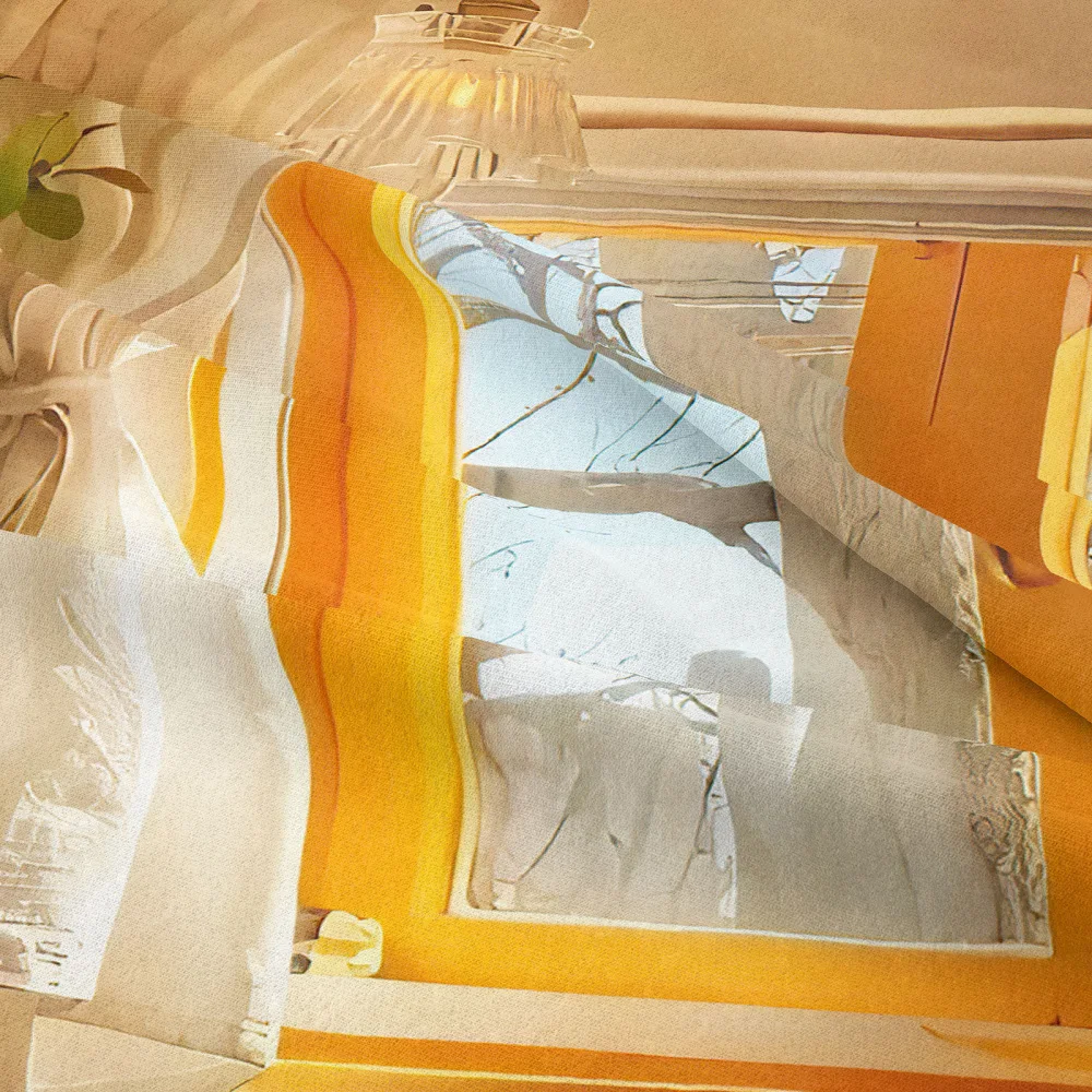 Настенная художественная тканевая занавеска закат светящийся гобелен