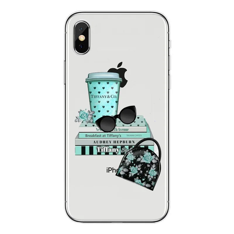 Силиконовый чехол для телефона Tiffany's из ТПУ с завтраком iPhone 7 7Plus XS Max 5s SE 6 6S Plus Holly