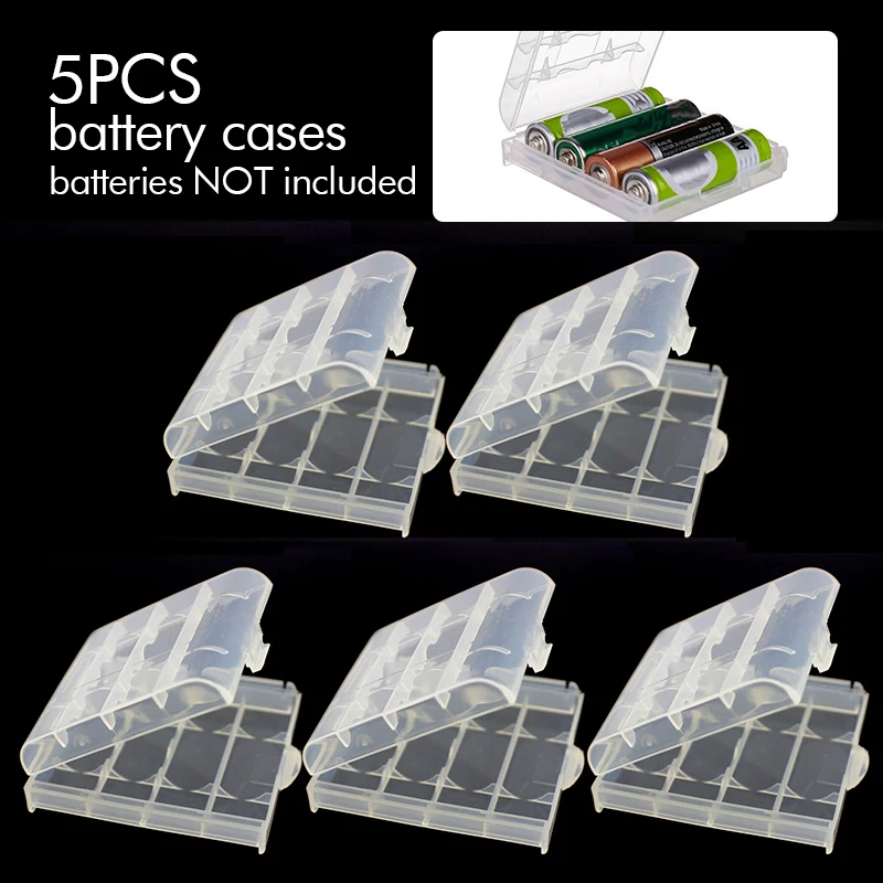 5 шт. AAA Батарея чехол контейнер держатель Коробка Чехол Органайзер жестркий