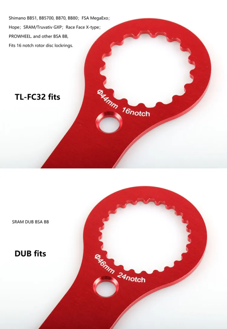 Новый инструмент для установки и снятия каретки NEW Bottom Bracket Tool 16 24 Notch Installation Remover Bb Wrench Repair For DUB-BSA Bb51 Bb52 Bb70 Bb80.