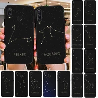 yndfcnb 12 constellations zodiac signs phone case for redmi note 8pro 8t 6pro 6a 9 redmi 8 7 7a note 5 5a note 7 case