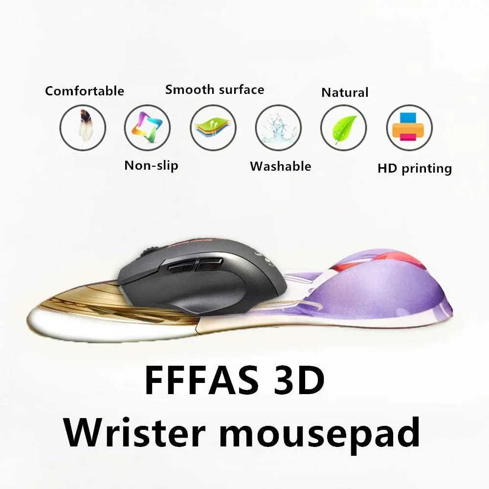 anime darling in the franxx zero two 3d mouse pad with soft wrist rest silicone gel filled gaming mouse mat mousepad for laptop free global shipping