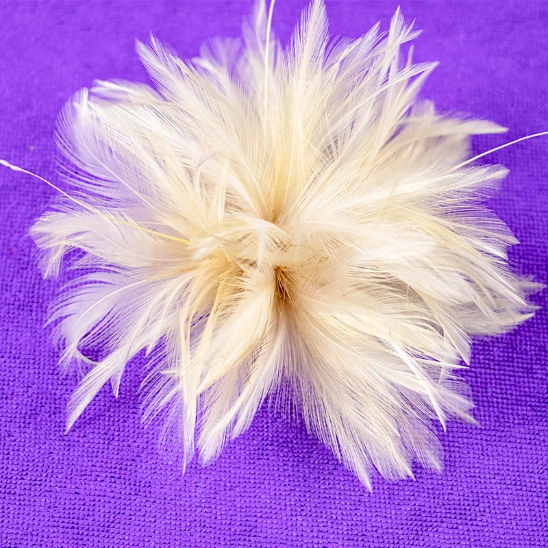 

Light Beige Goose Feathers Corsage DIY Wedding Dress Flower Decoration Carnival Headdress Accessories Natural Plumes For Crafts