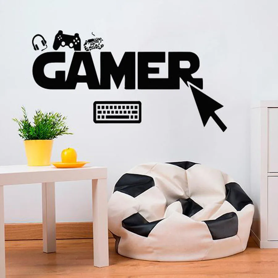 Игровая Настенная Наклейка Выберите контроллер видео игра клавиатура виниловая