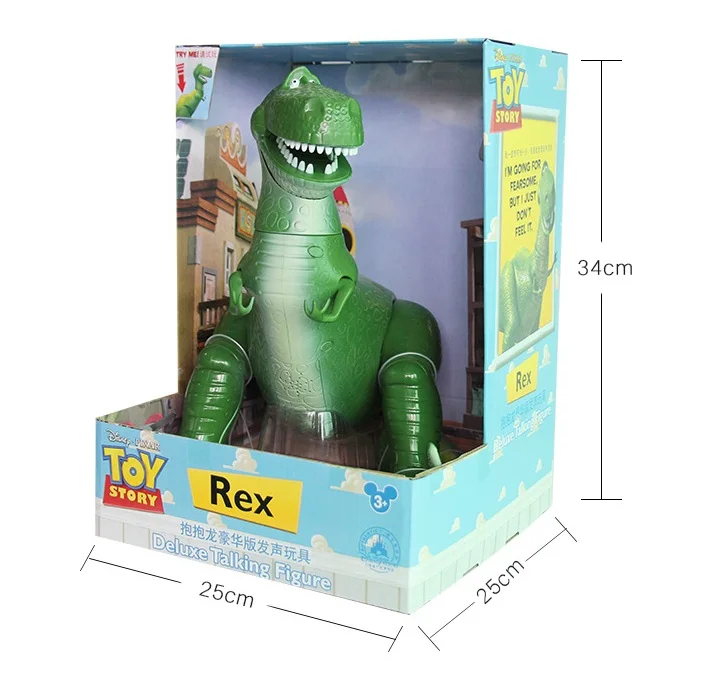 rex with box Экшн-игрушка история разговора древесный и Джесси Базз Лайтер Рекс и собака Спиралька Фигурки игрушки для детей на день рождения рождественские подарки - Цвет: rex with box