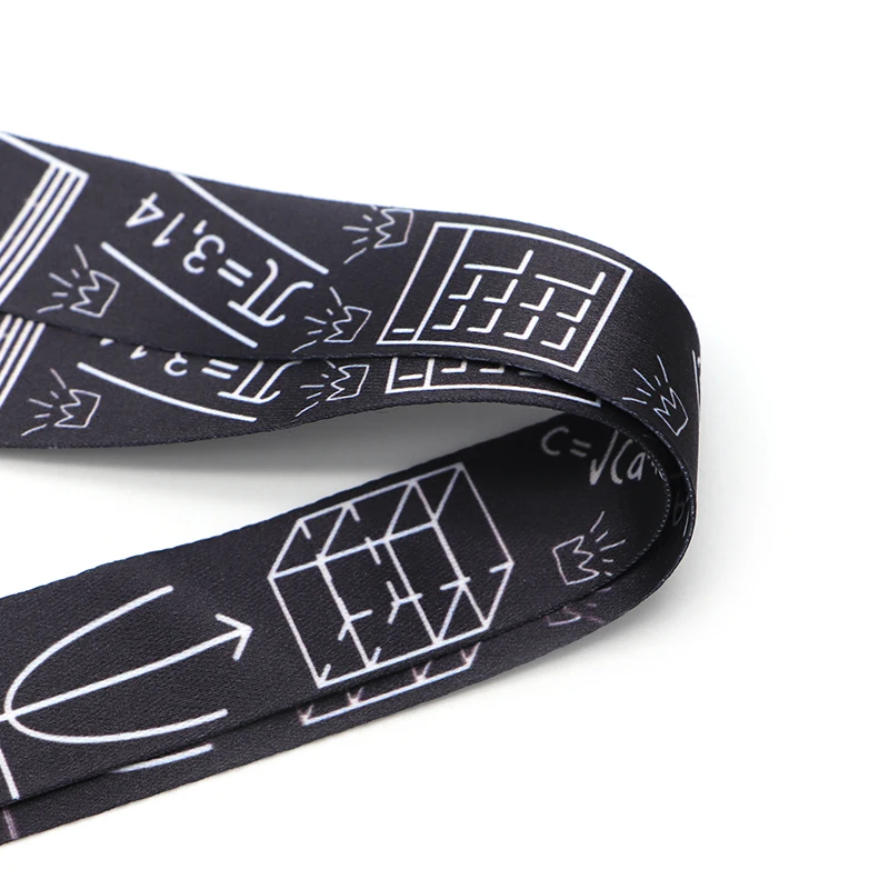 RollPark геометрические математические формулы шнурки для брелка ID карты пропуска