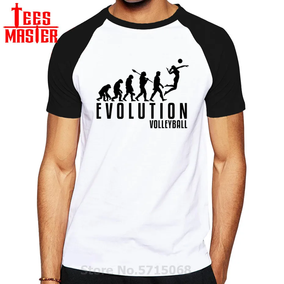 2020 летние мужские забавные Стиль эволюции волейбольные мячи футболка 100%
