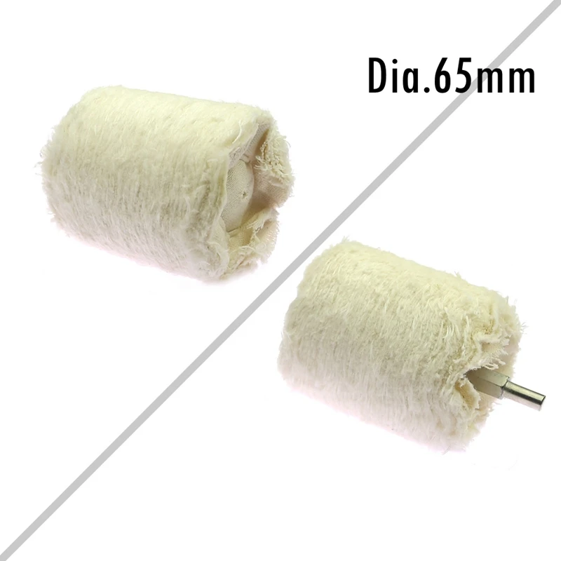 65mm white Cylinder 1 шт. сверло для полировки хлопка Полировка Швабра колесо для ювелирных изделий Дерево Стекло Металл мелкая зеркальная полировка - Цвет: 65mm white Cylinder