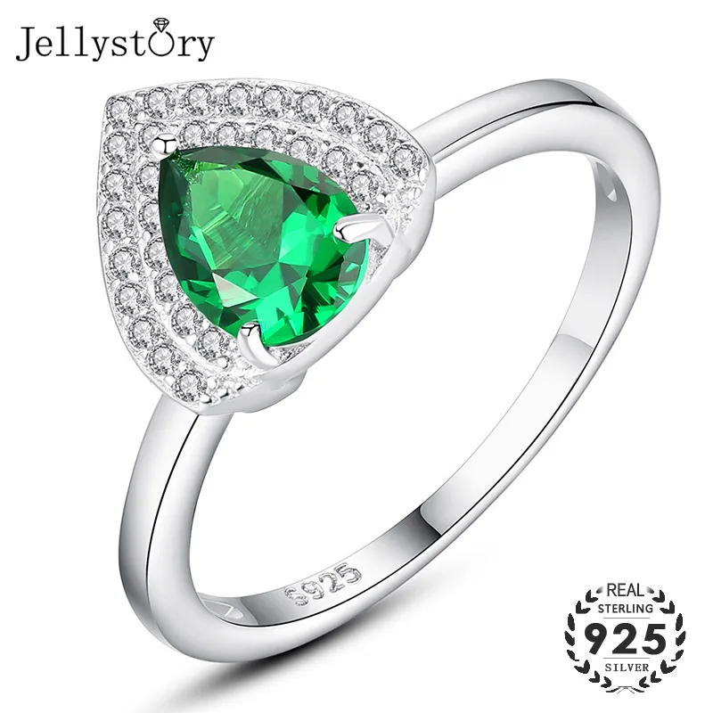 Jellystory 925/Серебристая Женская кольцо модные серьги в форме капли воды Высокая