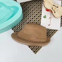 2d bowler basiner stiff hat melonik shape candle soap silicone mold diy handmade aromatherapy mould home decoration diy crafts