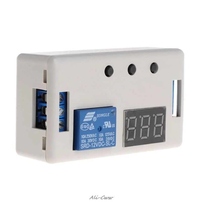 Цифровой светодиодный релейный модуль с таймером и задержкой 12 В постоянного