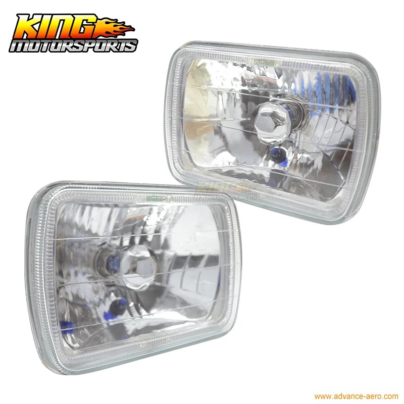 Подходит для 7X6 H4 White Halo Sealed фары головного света хромированные в США бесплатная