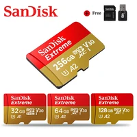 sandisk micro sd 128gb 64gb 32gb memory card extreme ultra 256gb microsd tf card 100mbs class10 u1u3 4k with adapter for phone