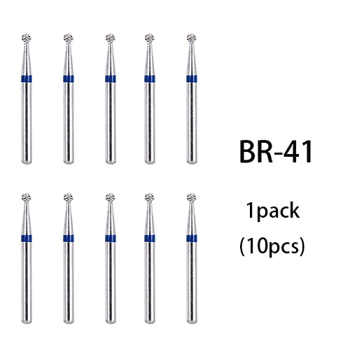 BR-41(10pcs) BR-31 Dental Diamond Burs Drill Dentistry Burs High Speed Handpiece Handle Diameter 1.6mm Dentist Tools BR-41 TR-13 FO32 - Цвет: BR-41(10pcs)