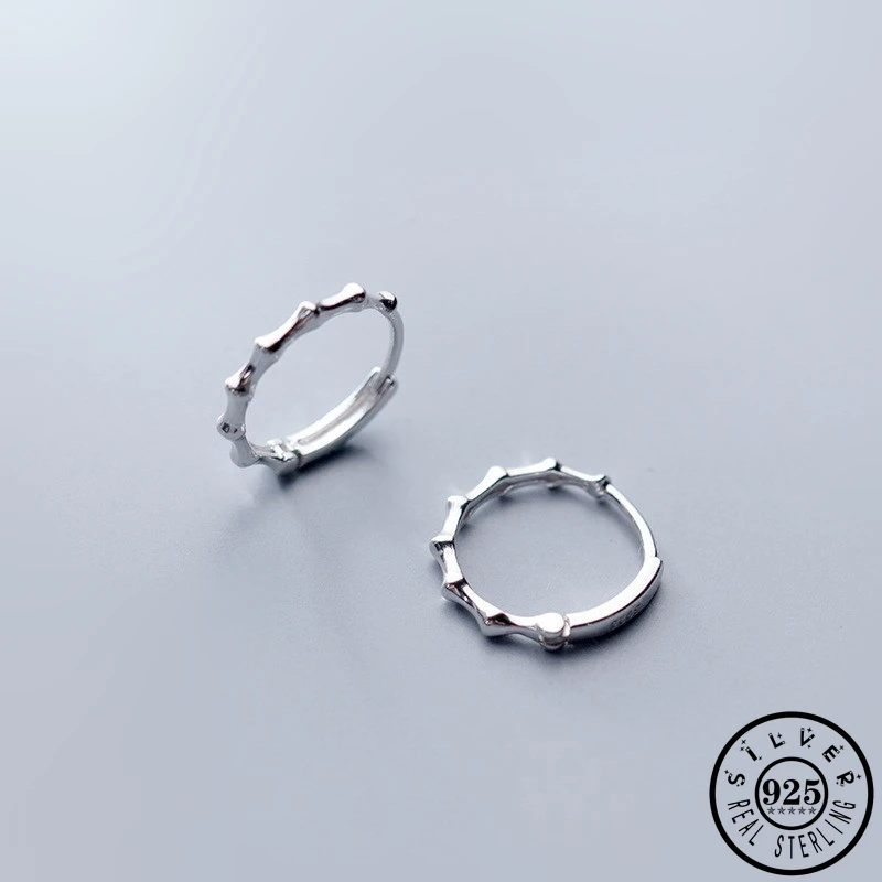 925 пробы серебряные мужские геометрический дизайн округлый Круглый ухо кольцо
