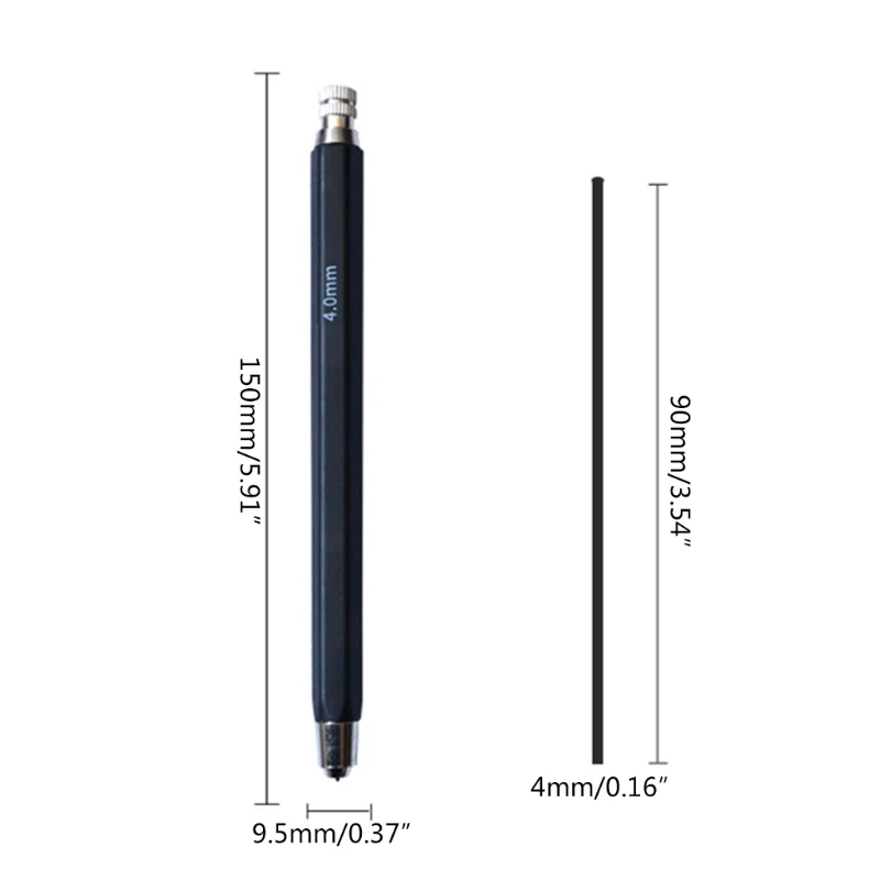 

4mm Mechanical Pencil Sketch Drawing Art Pencil Automatic Charcoal Pencils For Students Kids Gift