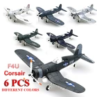 Модель Военного Истребителя F4U Corsair 6 шт.компл., сделай сам, набор игрушек для детей, сборка самолета, литые обучающие игрушки для мальчиков, детский подарок