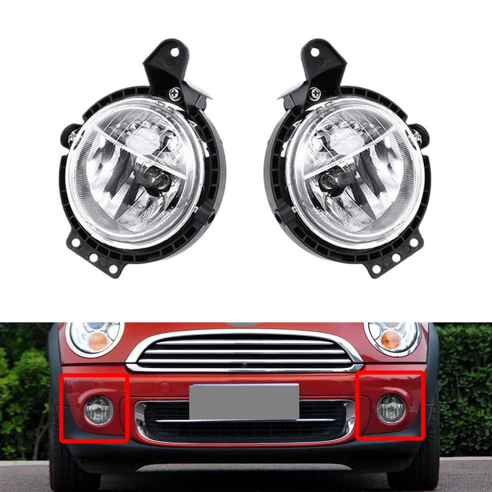 

2Pcs 12V Front Fog Lights For Mini Cooper R55 R56 R57 R58 R59 For Clubvan Clubman Roadster Countryman Fog Lamps Left Right