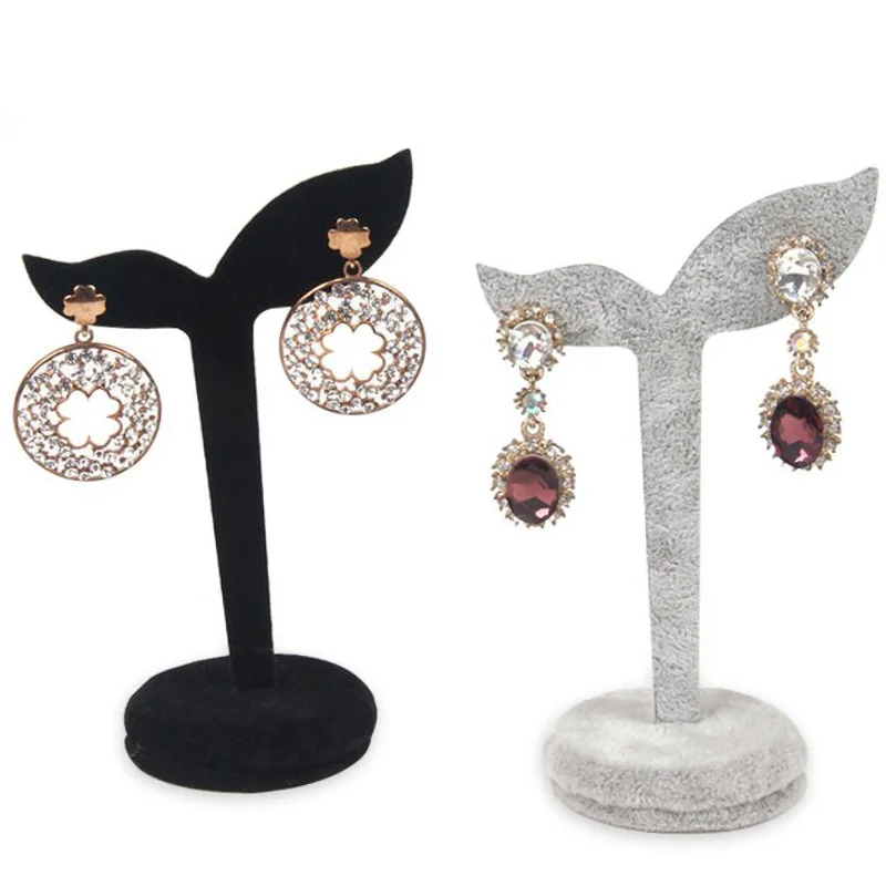 

Black/Grey Velvet Hanging Earring Display Stand Jewelry Showing Case Earring Organizer Earring Holder Jewellery Stands