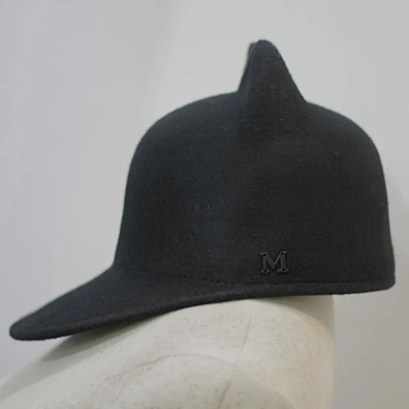 Fibonacci рыцарские шляпы с кошачьими ушками Высококачественная модная шерстяная