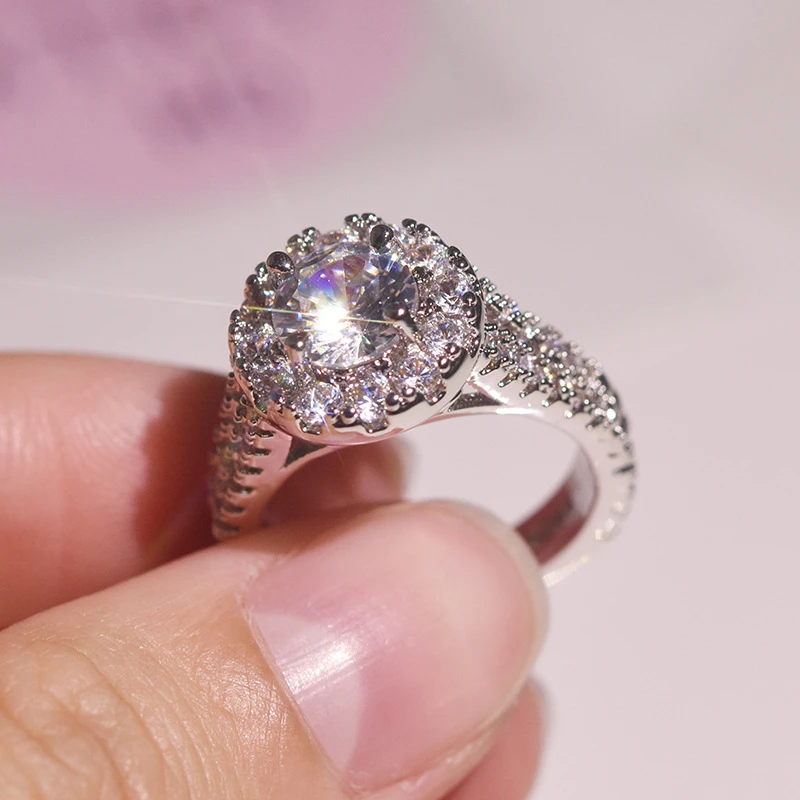 Женское кольцо с кристаллами Anillos Bizuteria обручальное топазом из стерлингового