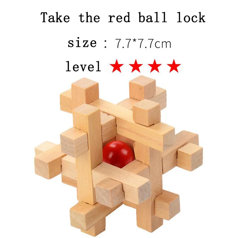 New Design IQ Brain Teaser Kong Ming Lock 3D Wooden Interlocking Puzzles Game Toy Bamboo Small Size For Adults Kids | Игрушки и хобби