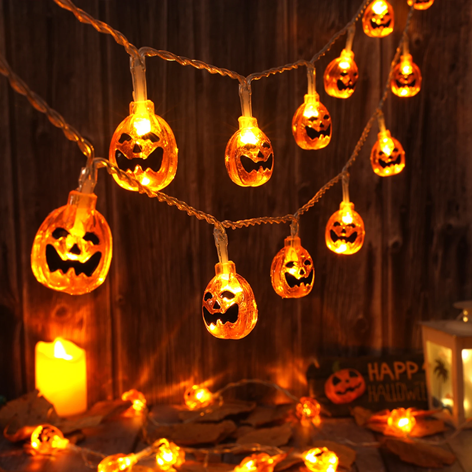 

Halloween Party Led Light String Purple Bat Party Pumkin Horror Ghost Festival Party Happy Halloween Party Decor For Home