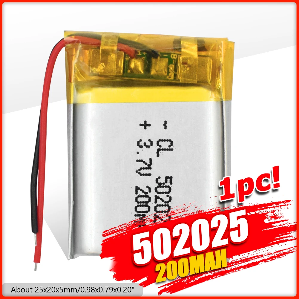 1/2/4 шт. Перезаряжаемые литий полимерный аккумулятор 3 7 v 200 мА/ч 502025 Батарея для