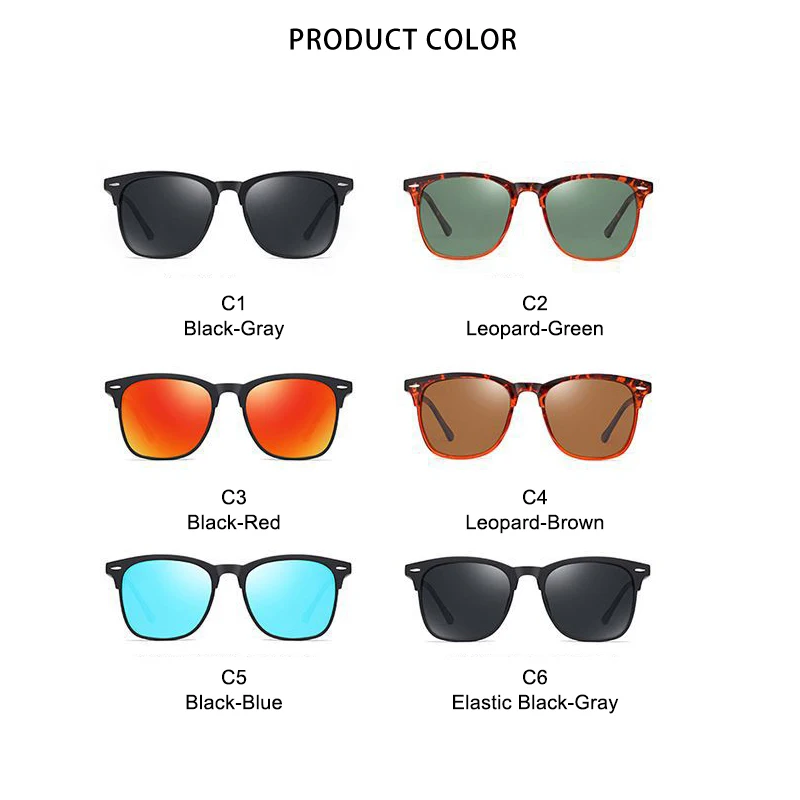 

ROYAL GIRL Square Sunglasses Men Polarized For Driving UV400 Mirror Sport Sun Glasses For Men Rectangle Brand Eyewear SS025