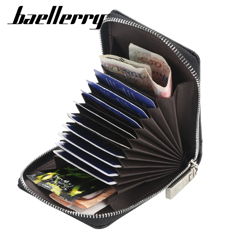 Кошелек Baellerry мужской из искусственной кожи на молнии|Держатели для карт и