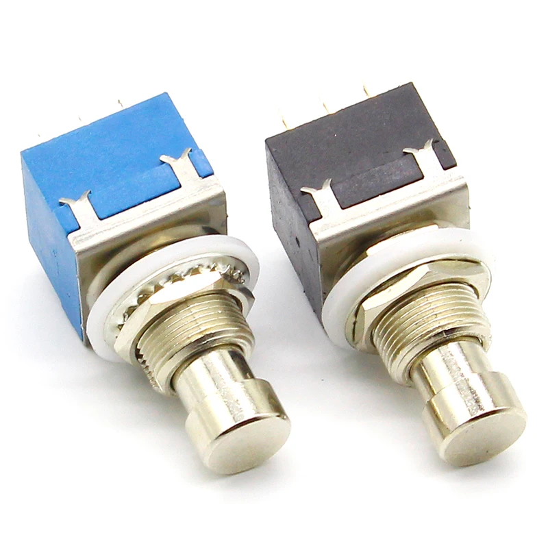 3PDT 9 контактный Гитарный Эффект кнопочный переключатель Педальный для ног