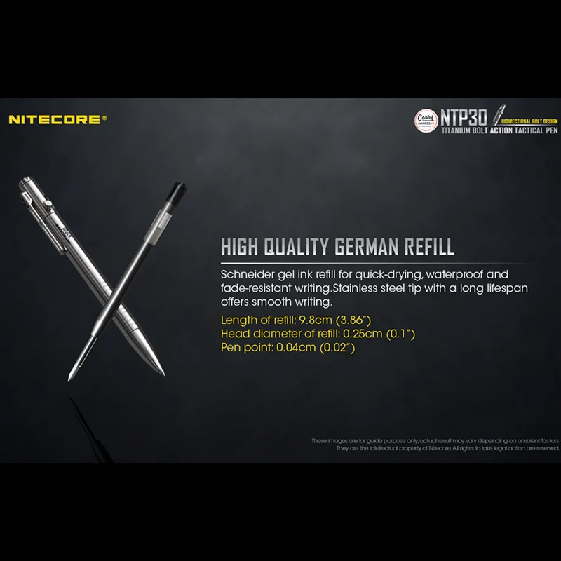 Jual NITECORE NTP30 Pena Taktis Aloi Titanium Pena EDC Pribadi Pertahanan Diri Pena Bertahan Hidup Menulis Pemecah Kaca Darurat Multifungsi