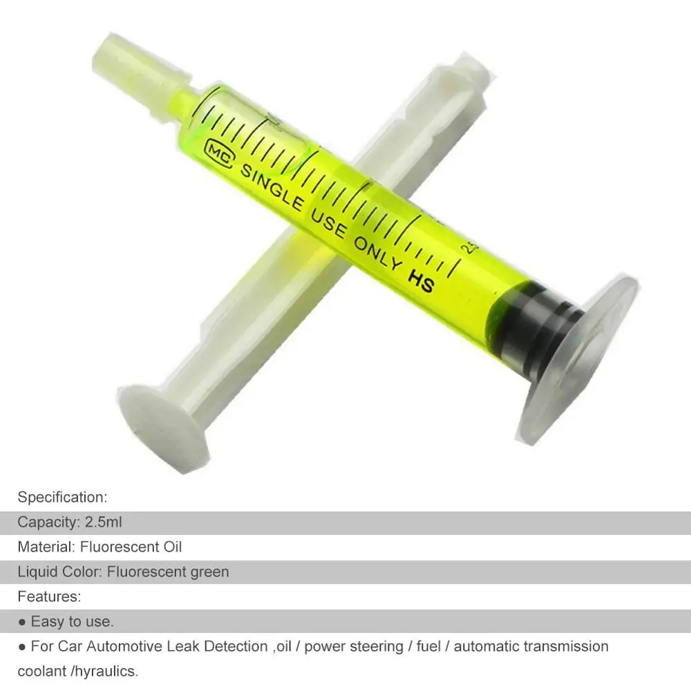 3PC Fluorescence Oil With Fluorescent Leak Detection Test UV Dye for Of Air Conditioning Car A/C Pipeline Repair | Автомобили и