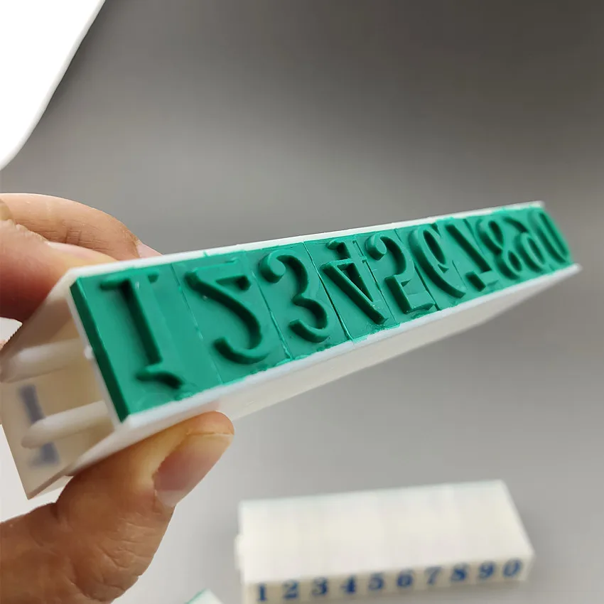 Adjustable Removable Movable Seal Stamp Printing by Hand Numbers Combination 0-9 Plastic Stamped Clearly 1 set | Канцтовары для