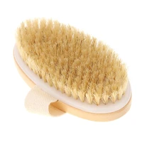 bathing brush dry skin body soft natural bristle spa brush wooden bath shower brush spa exfoliating body brush without handle
