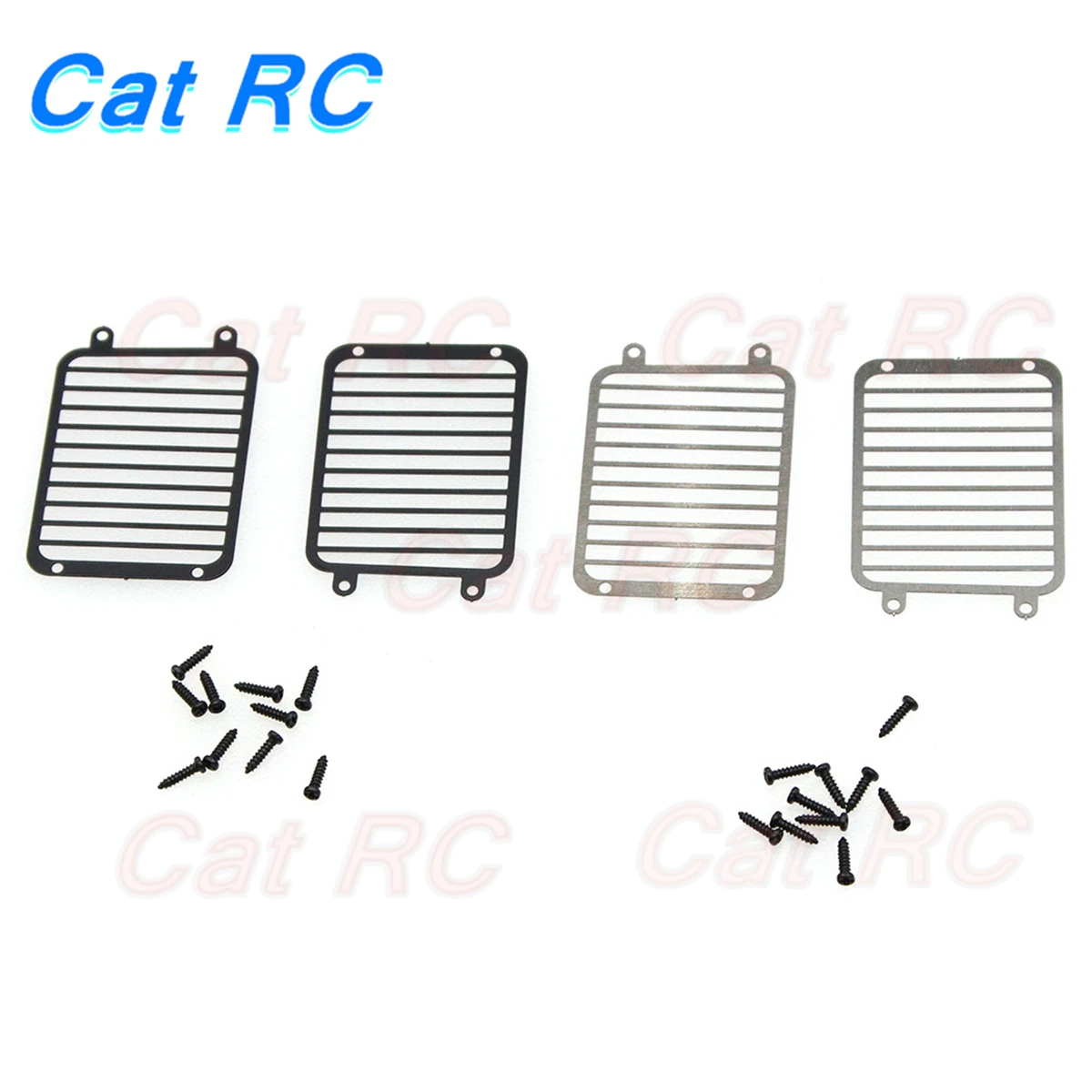 

1set Metal Headlight Mesh Net Lampshade Lamp Chimney For RC Car TRX4 TRX6 G63 G500 catRC