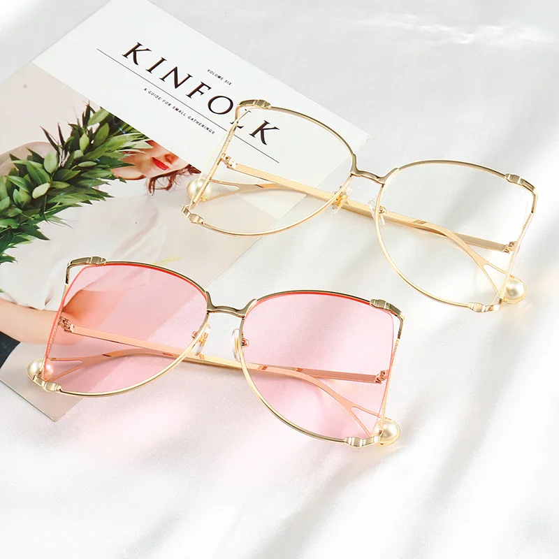 

Vintage Fashion Eye Sunglasses Retro Cat Sunglasses Eyewear Large Frame Ocean Piece Women Sun Glasses Oculos Hot Sale Gift 2021