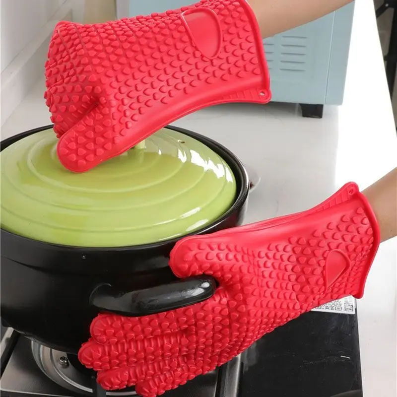 Силиконовые перчатки с теплоизоляцией для выпечки в микроволновой печи кухонные