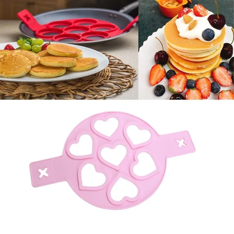 

Silicone Seven-hole Omelette Pancake Mold Porous Baking Accessories Pancake with Kitchen Supplies Egg Baking Mold