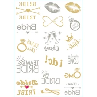 1pc mixed bacheloratee party tattoo sticker team bride bridesmaid tribe squad temporary tattoo bride to be wedding supplies