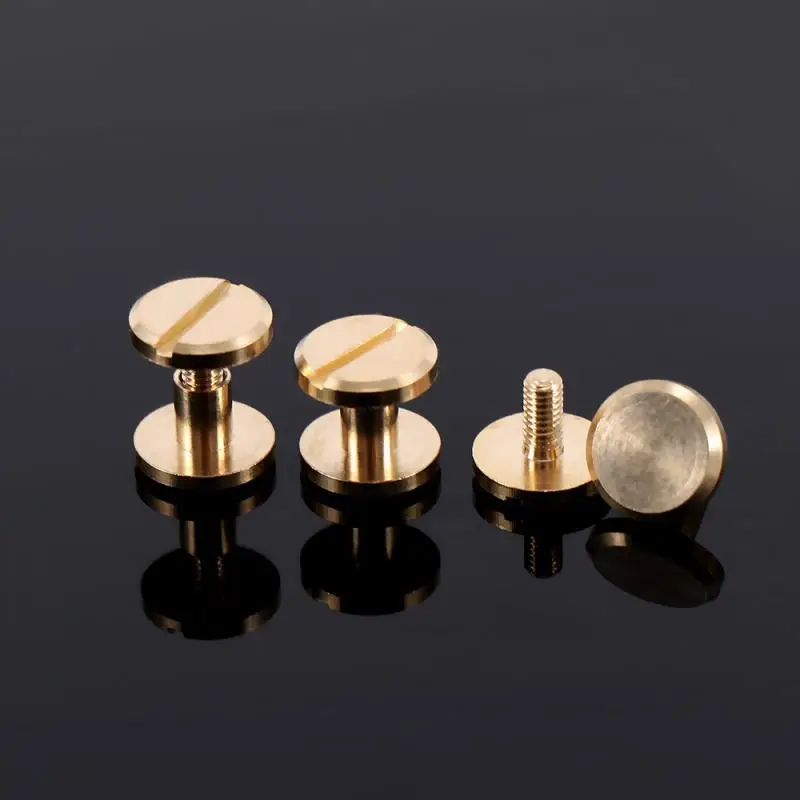 5PCS Brass Screw Rivets Flat Head for DIY Leathercrafts Book Binding Arts | Инструменты