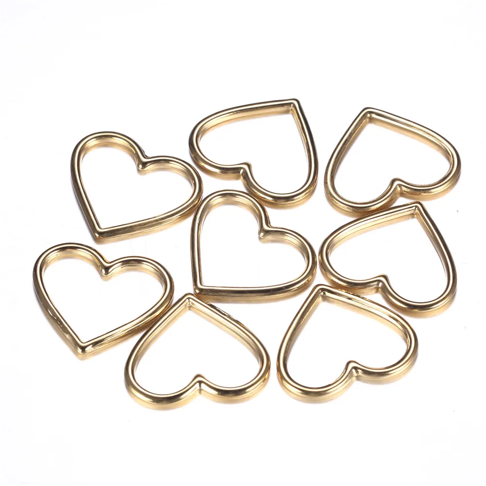 

5Pcs/lot Stainless Steel Heart Charms Pendant For Jewelry DIY Making Handmade Heart Accessories