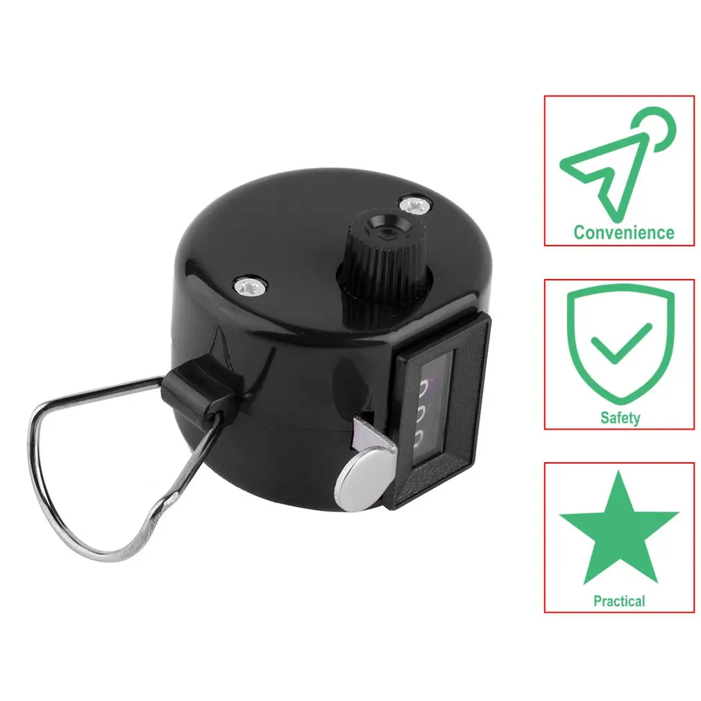 

4 Digit Number Mini Hand Held Tally Counter Digital Golf Clicker Manual Training Counting Max. 9999 Counter