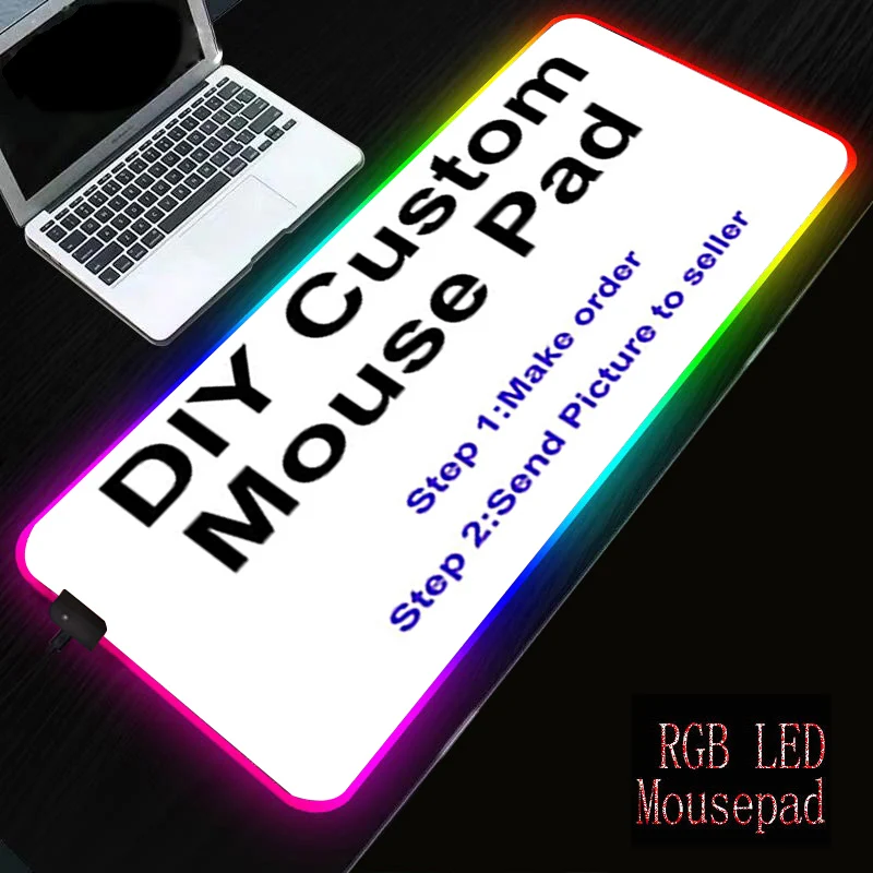 

DIY Customized Personalized Mouse Pad RGB LED Illumination Large 900x400 Gaming Accessories Mousepad Laptop Desk Mat Rubber Game