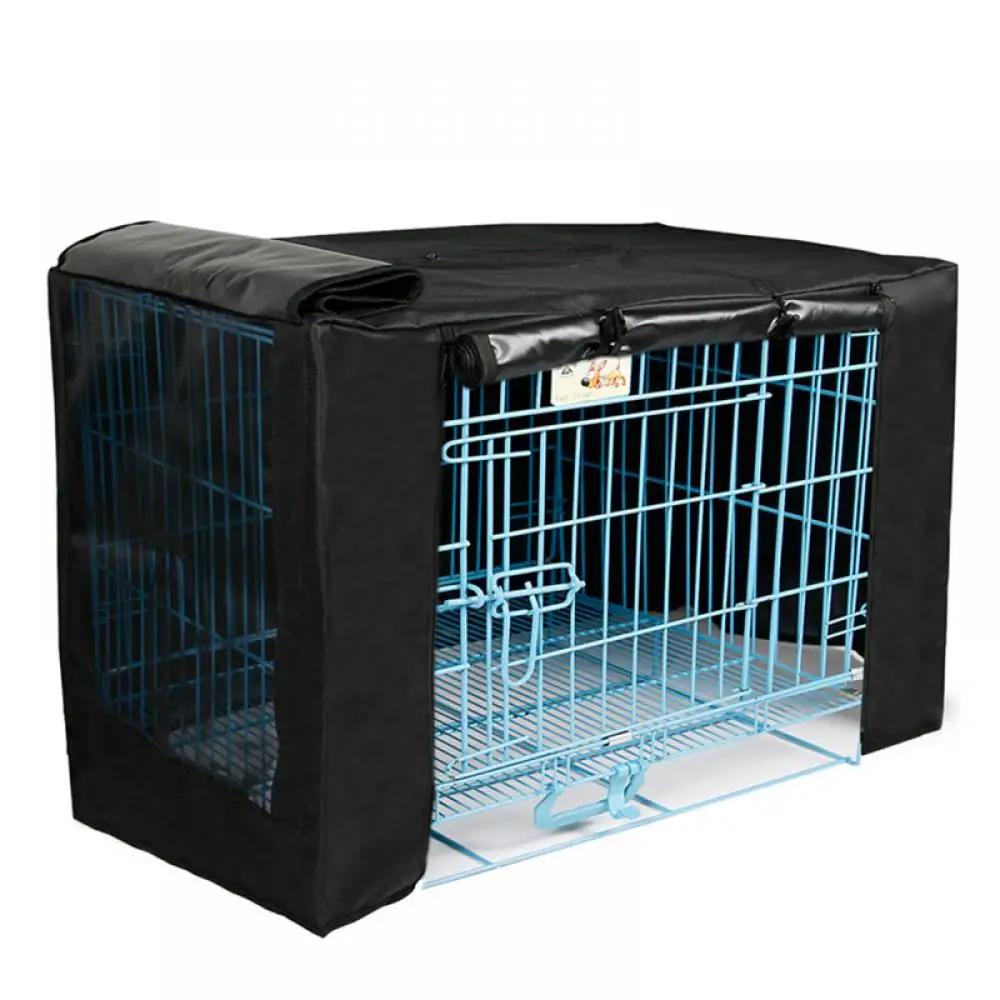 

Dog Crate Cover Durable Windproof Kennel Cover For Pet Heavy Duty Oxford Fabric 78*50*53cm Pet Breathable Anti-mosquito Cloth
