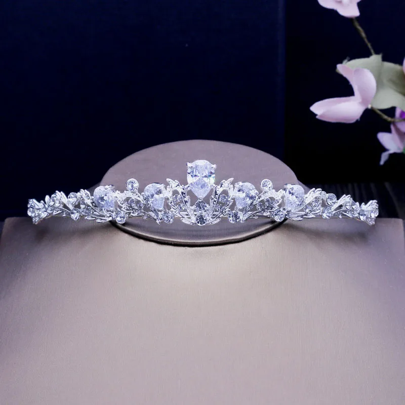 Великолепная свадебная тиара SLBRIDAL в стиле арт деко повязка на голову украшение