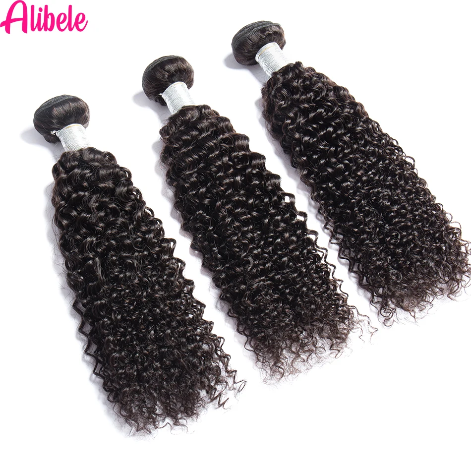 10A Grade Brazilian Kinky Curly Hair Bundle Long 26 28 30 inch Remy Human Weave Alibele hair 1/3/4 Pc Deals | Шиньоны и парики